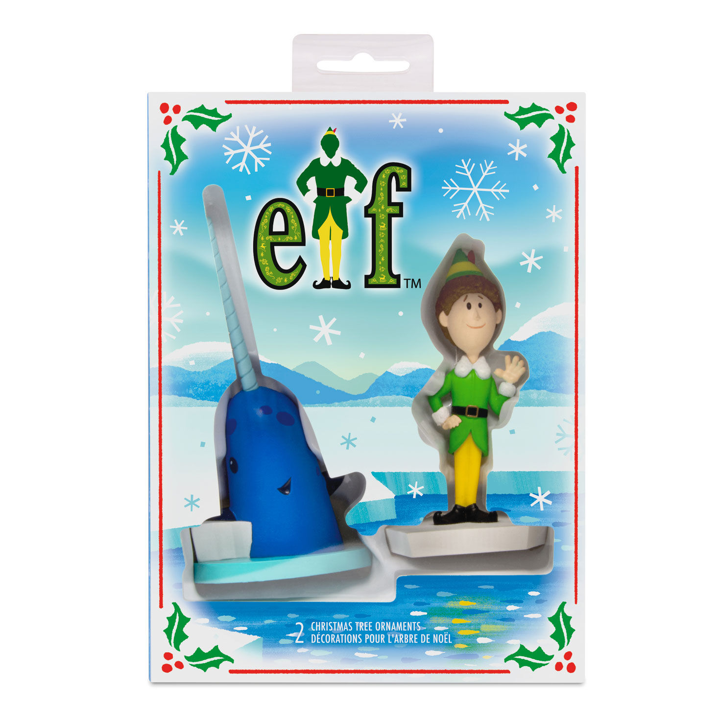 Elf Buddy the Elf and Narwhal Christmas Ornaments  image number 2