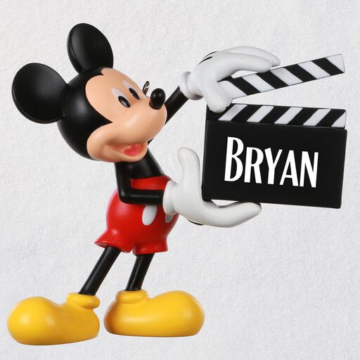 Disney Mickey Mouse With Clapperboard Personalized Ornament, 