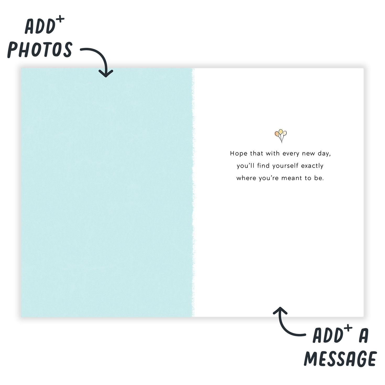Paris Icons Personalized Encouragement Card Open Card indicating personalization image number 3