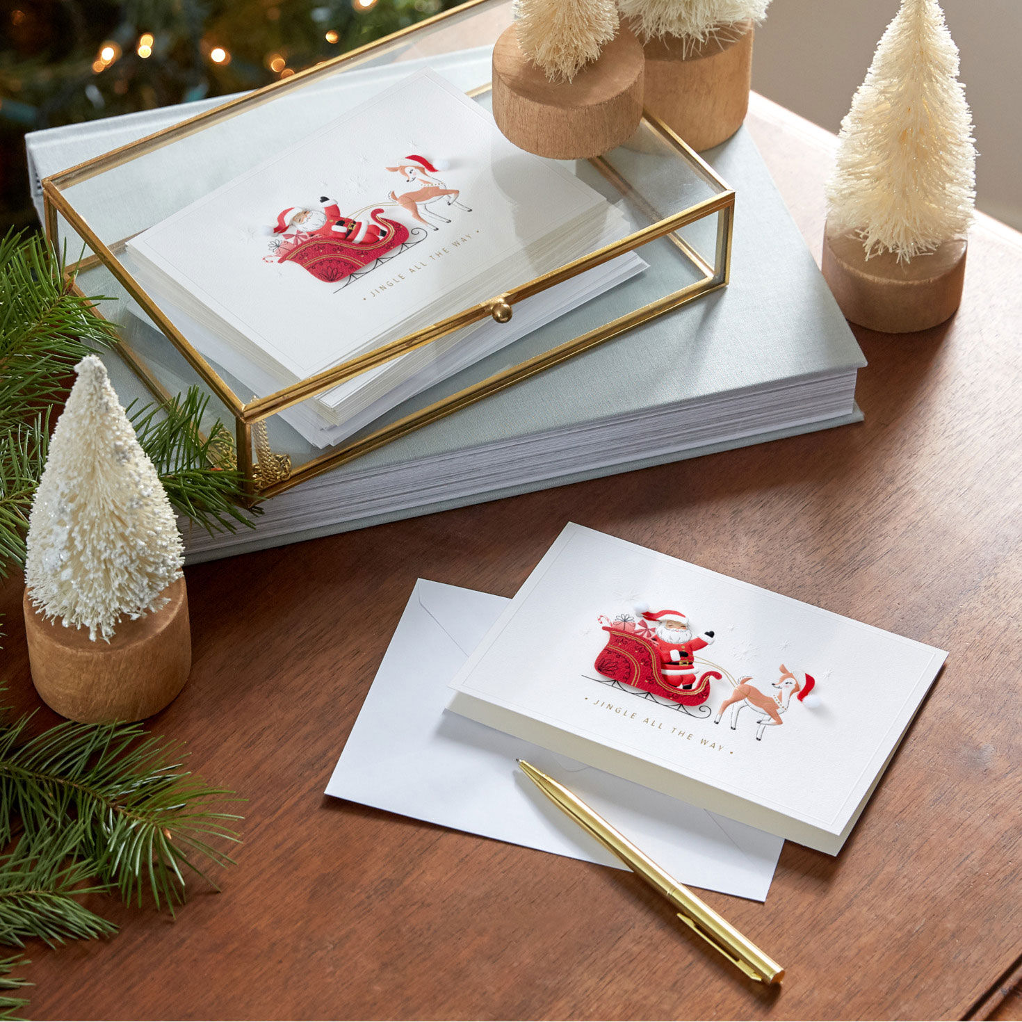 Santa Claus Sleigh Boxed Christmas Cards, Pack of 12 for only USD 17.49 | Hallmark