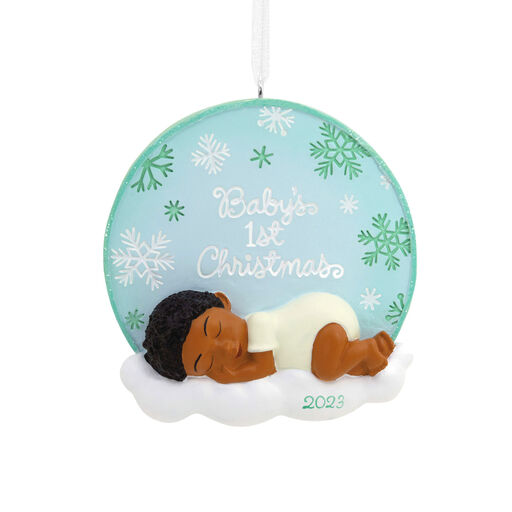 Mahogany Baby's First Christmas 2023 Hallmark Ornament, 