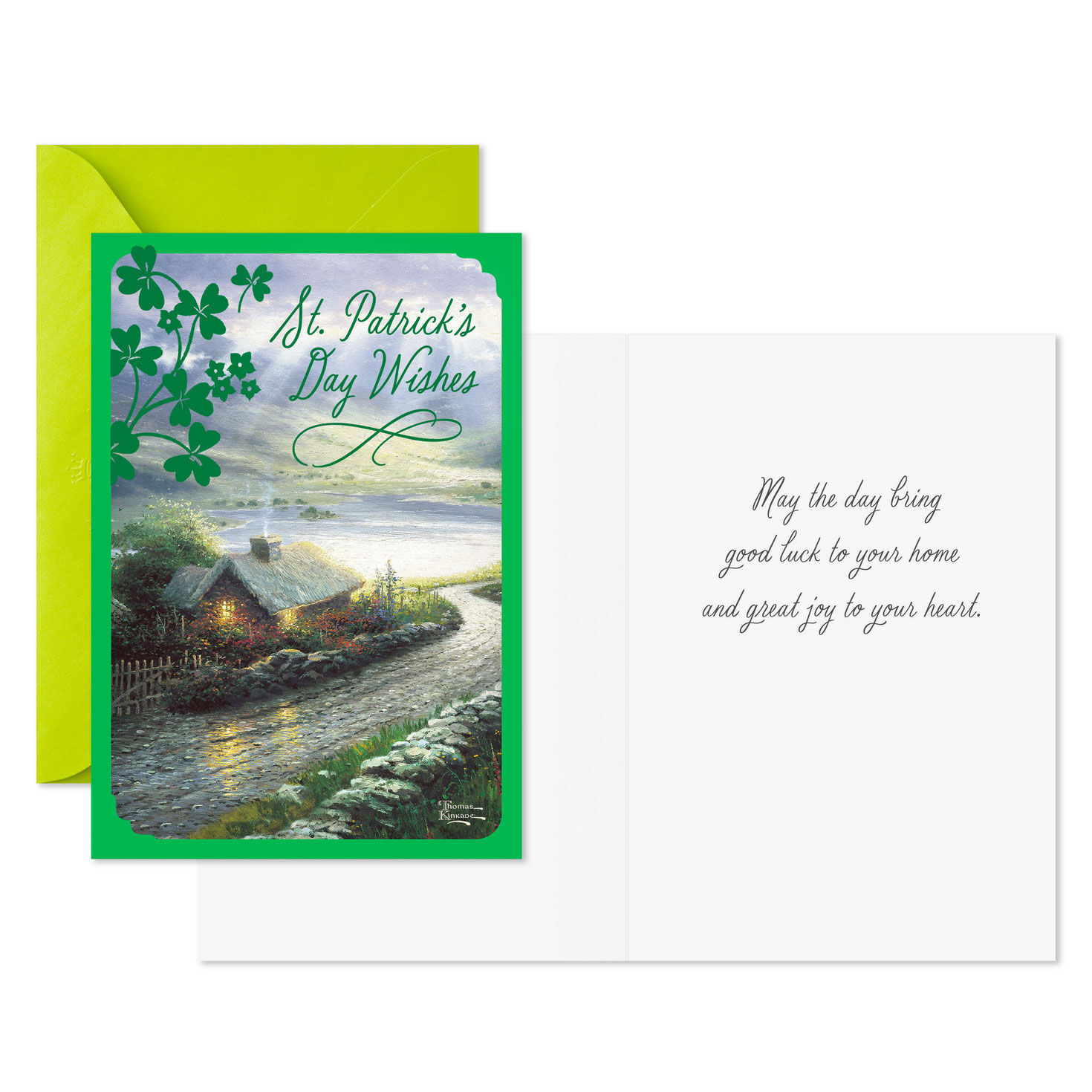 Cozy Cottage by Water St. Patrick's Day Card Pack Card Front with Sentiment image number 2
