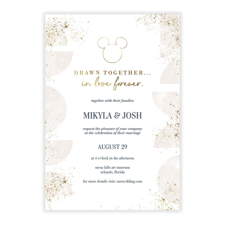 Disney In Love Forever Wedding Invitation, , large image number 5