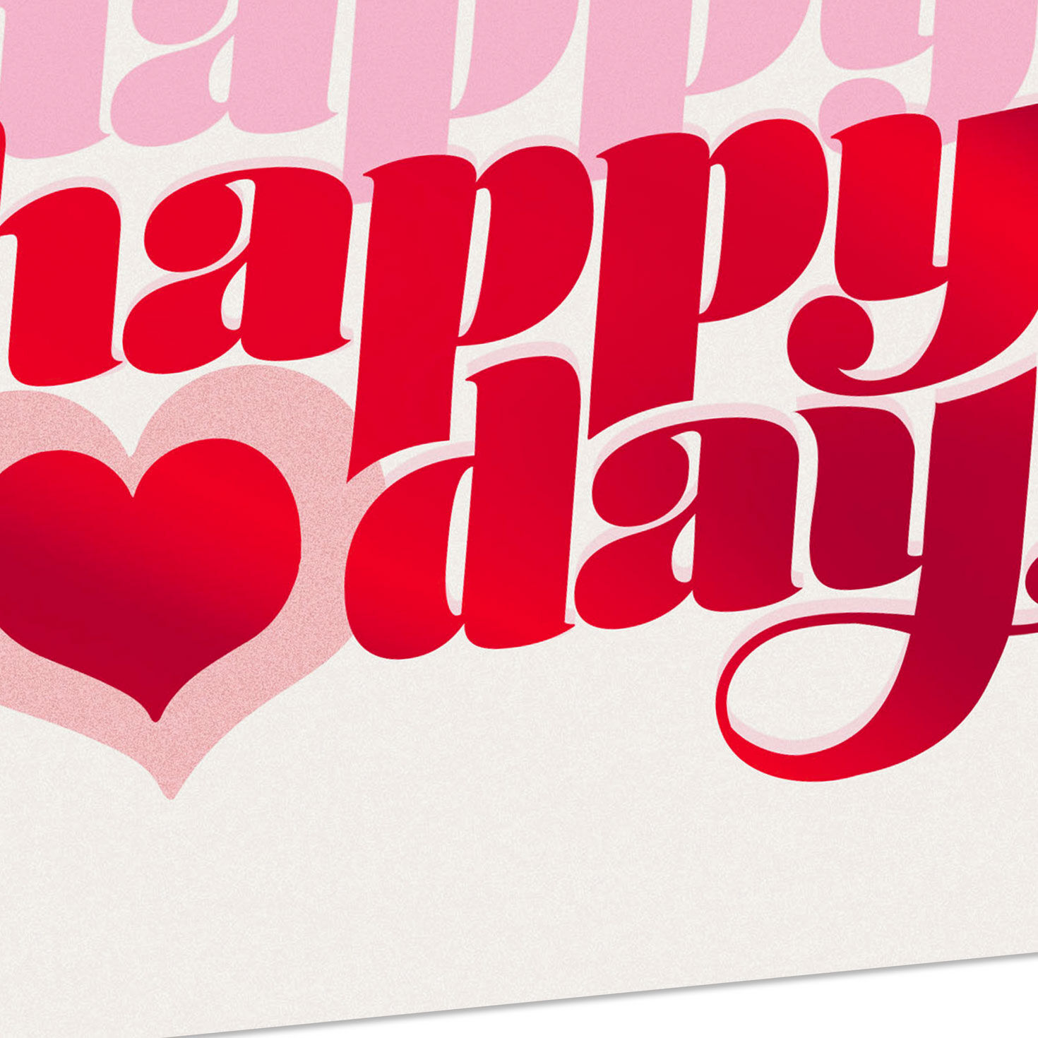 Ombr&eacute; Lettering and Heart Niece Valentine's Day Card Pop-up Card Detail image number 5