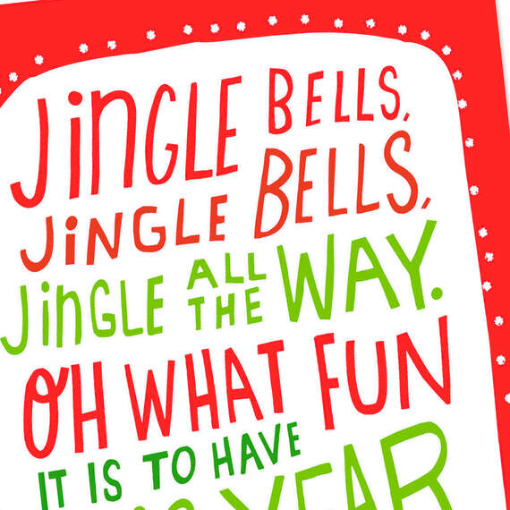 Jingle Bells Song Funny Christmas Card, , large image number 4