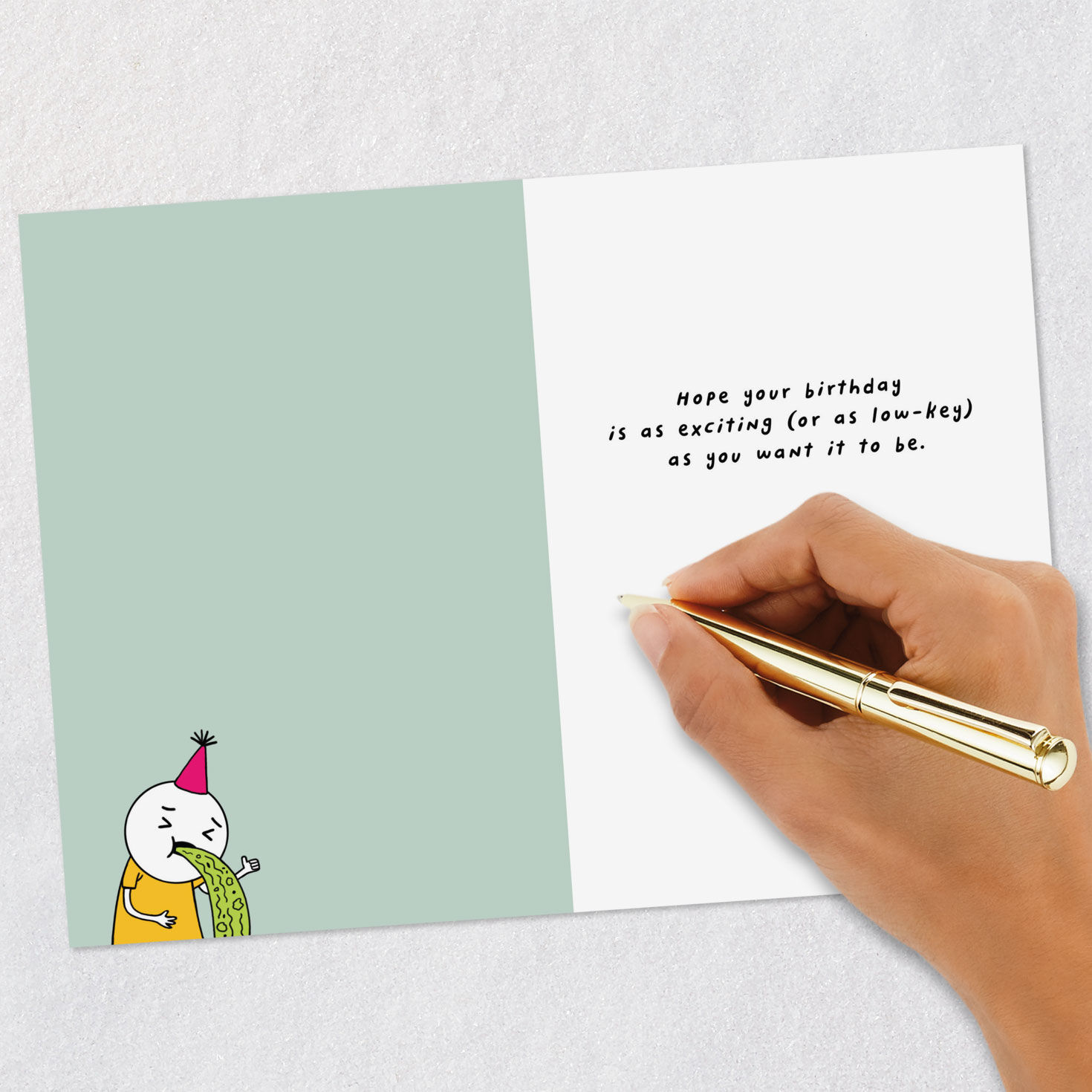 Social Anxiety Funny Birthday Card signing card image number 6