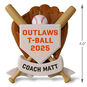 America's Pastime Baseball Personalized Ornament, Custom Text  image number 3