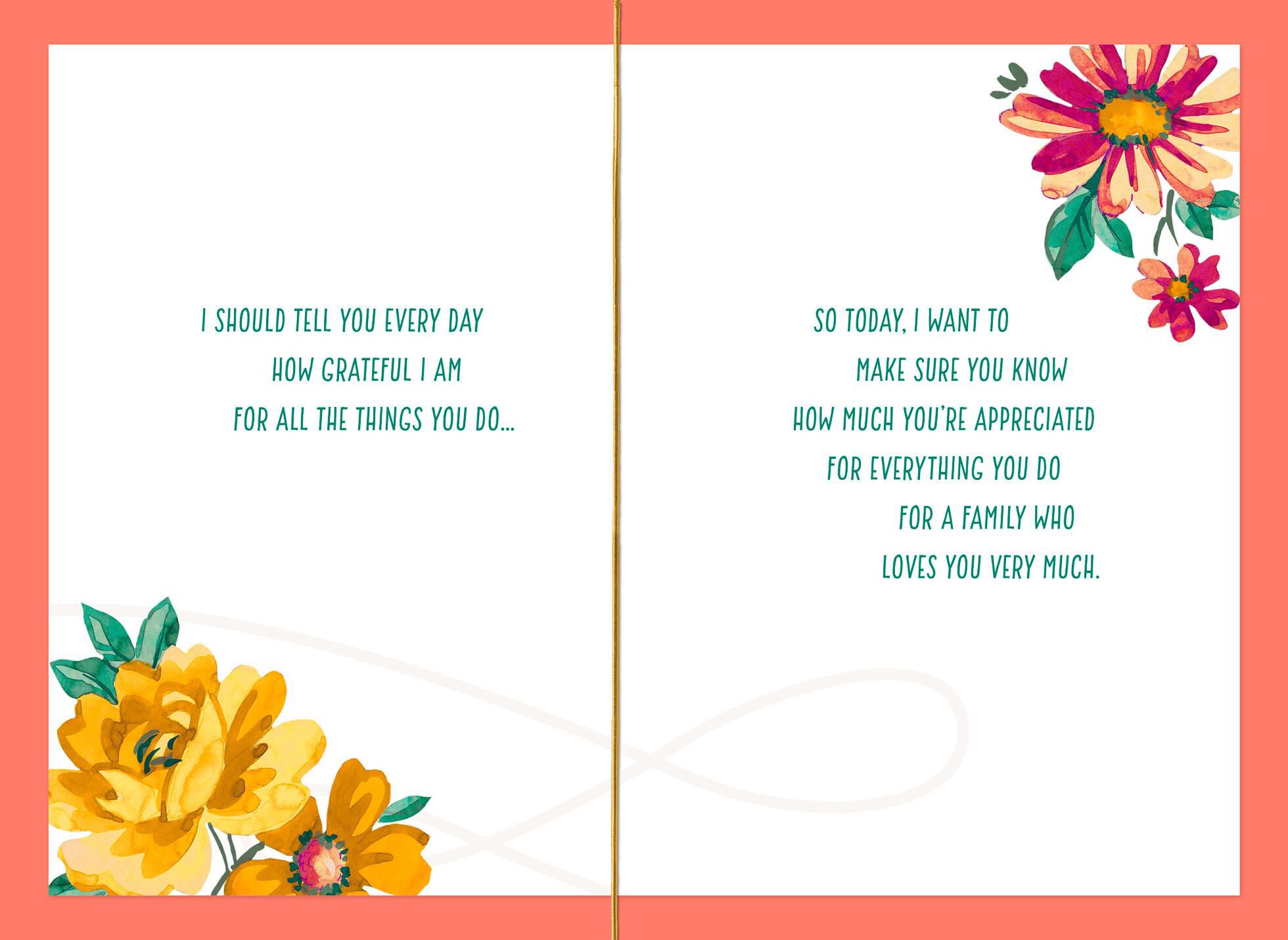 The Things You Do Floral Mother's Day Card