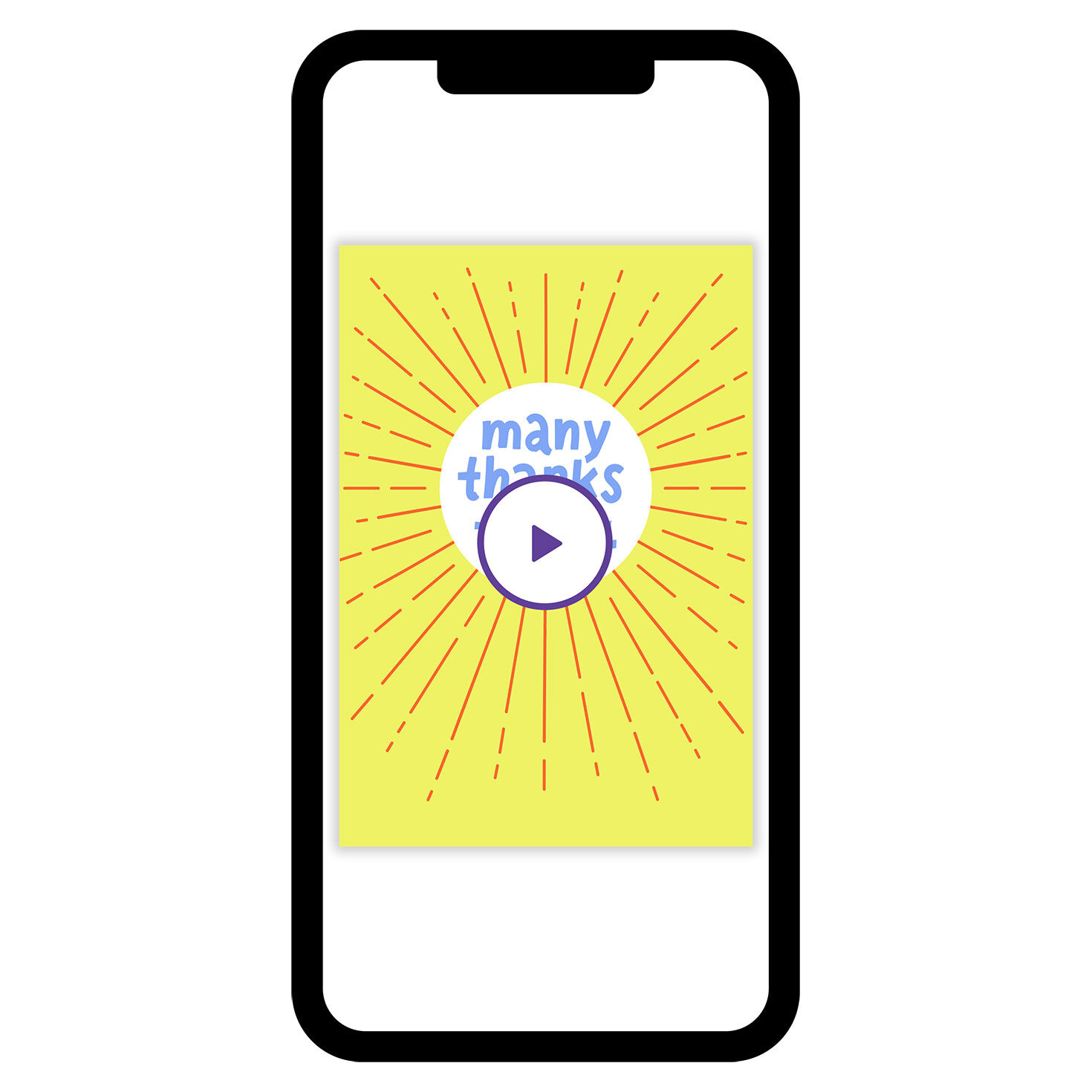 Many Thanks to You Starburst Thank You eCard