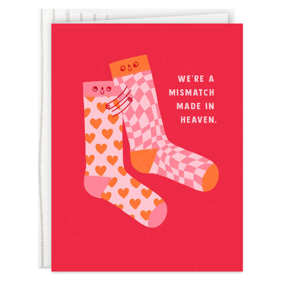We're a Mismatch Made in Heaven Funny Love Card, , large image number 1