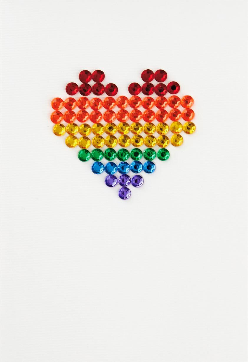 Rainbow Heart Blank Card