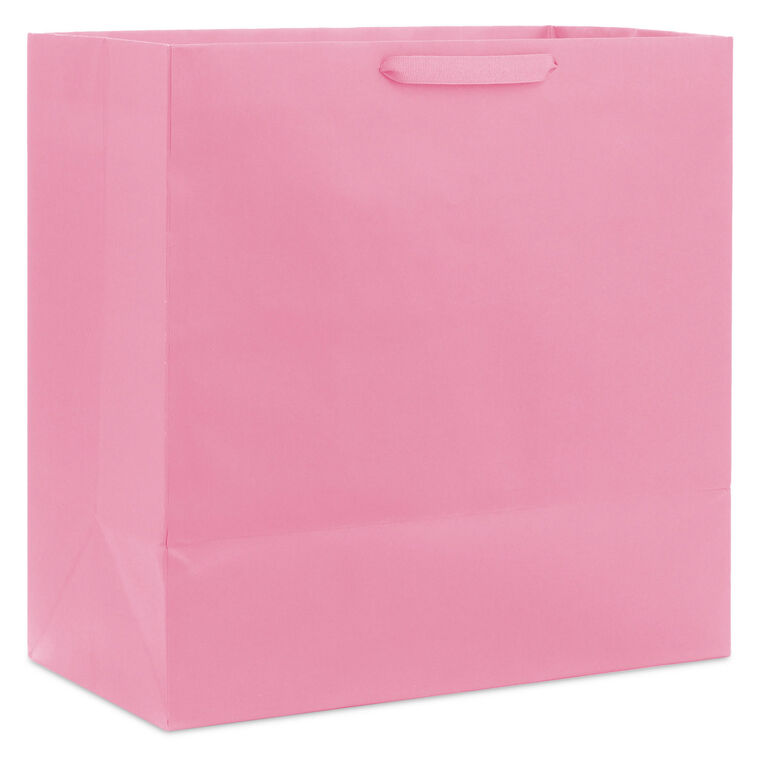 15" Pink Extra-Deep Gift Bag, Pink, large image number 6