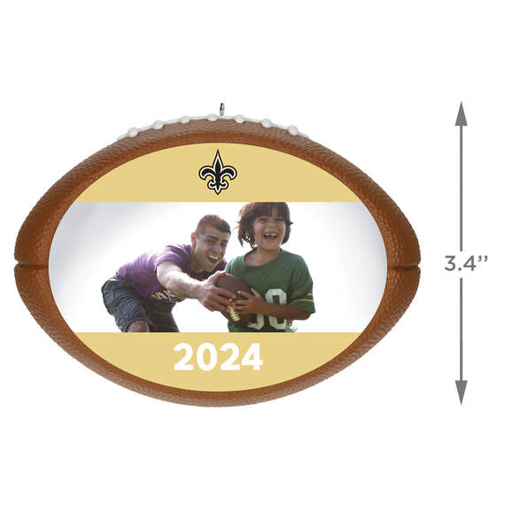 NFL Football New Orleans Saints Text and Photo Personalized Ornament, , large image number 3