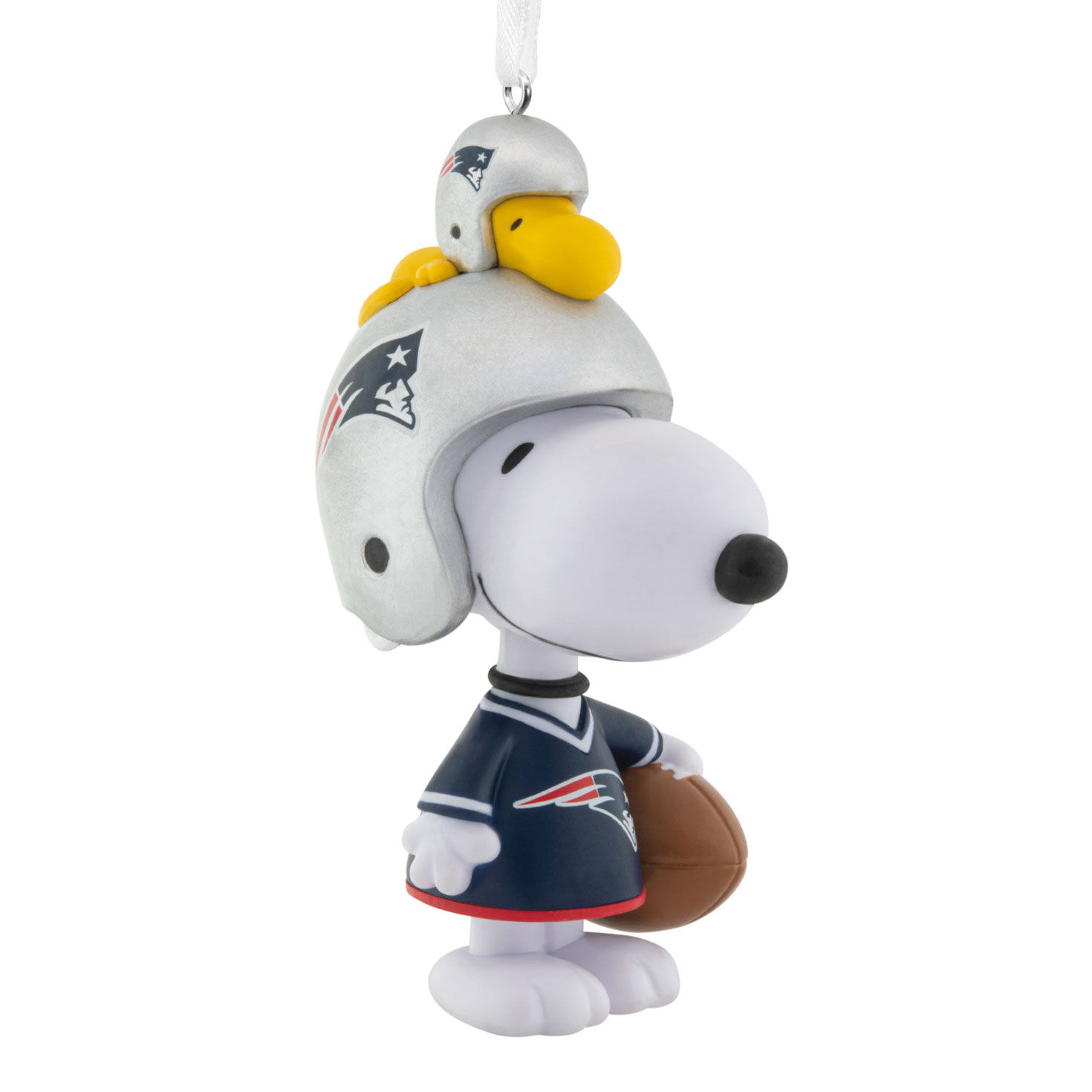 Peanuts® Snoopy & Woodstock NFL New England Patriots Bobblehead Hallmark Ornament