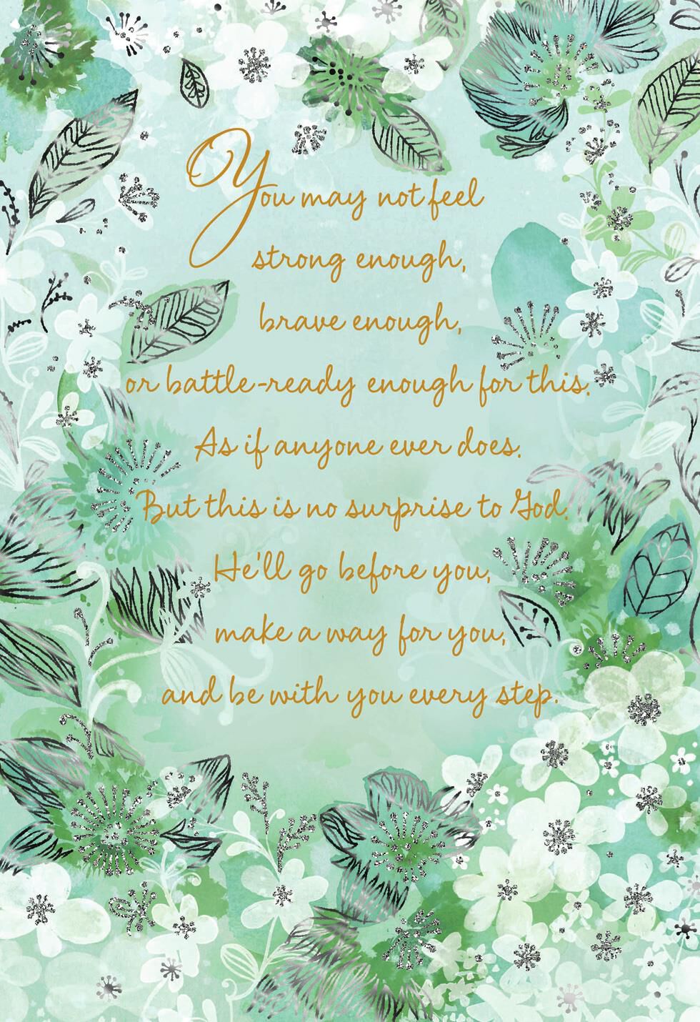 You Are Not Alone Religious Encouragement Card