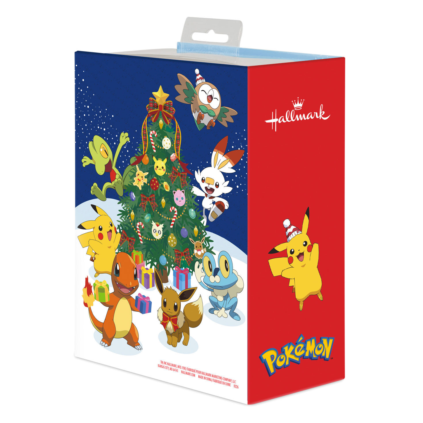 Pok&eacute;mon Pikachu and Eevee Christmas Ornaments package back image number 3