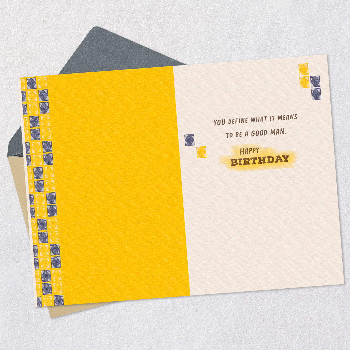 Strong Black Man Birthday Card for Him Open card with envelope image number 3