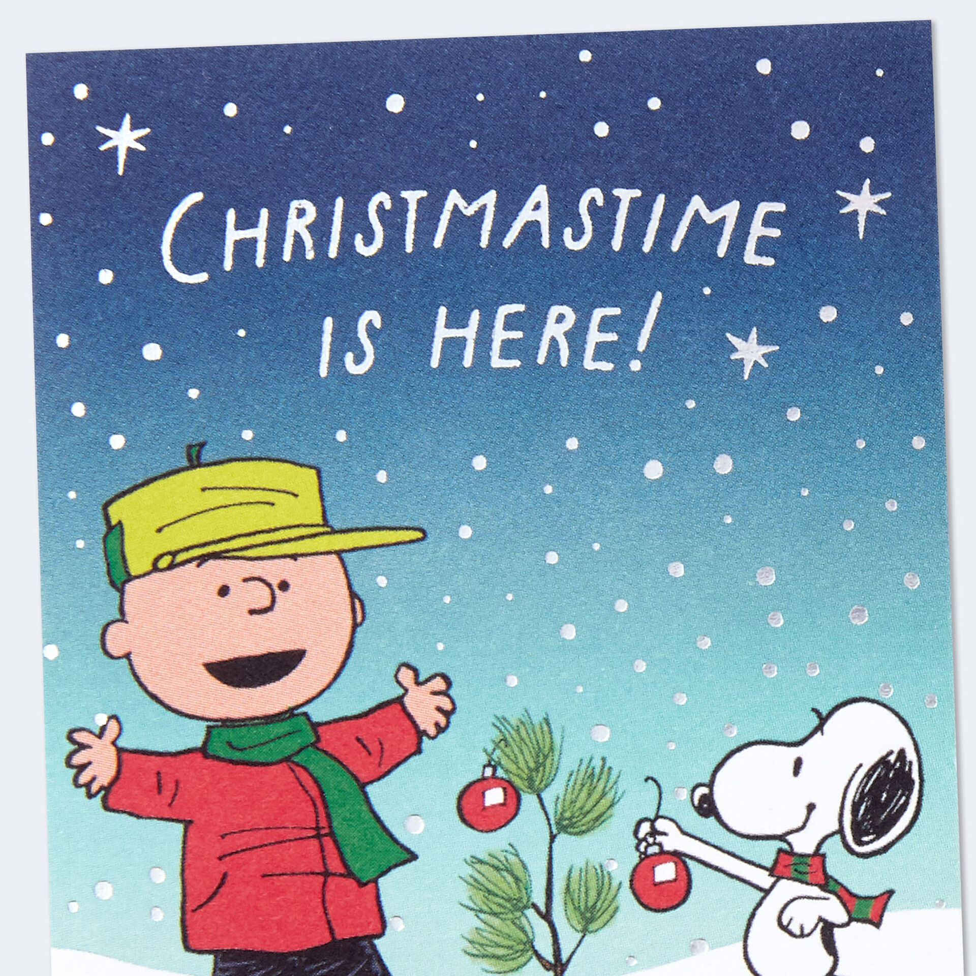 3.25" Mini Peanuts® Charlie Brown and Snoopy Christmas Card Greeting