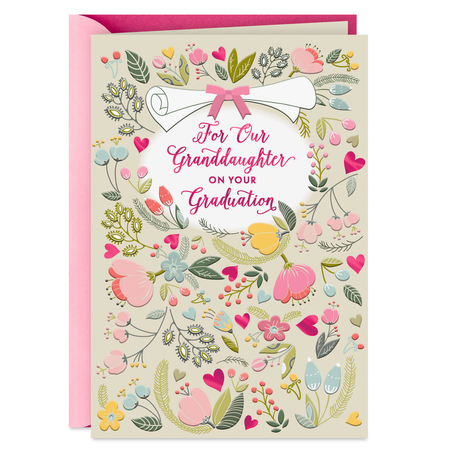 Look With Eyes of Faith Religious Graduation Card for Granddaughter