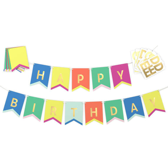 Customizable Multicolor Party Banner Kit