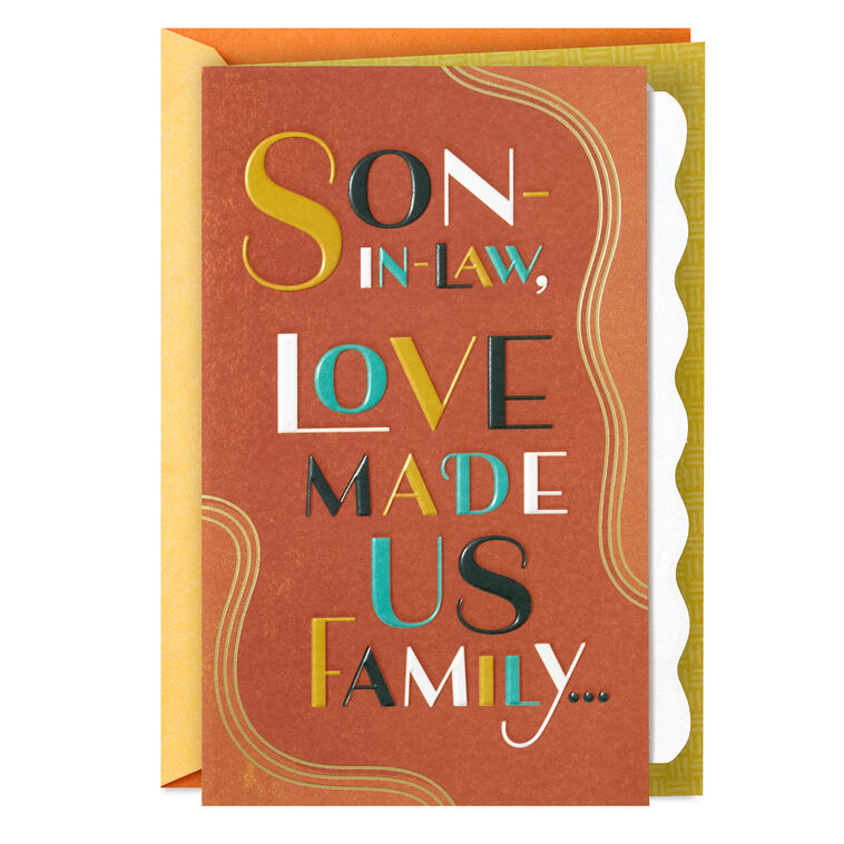 Being Family With You Is Wonderful Birthday Card for Son-in-Law