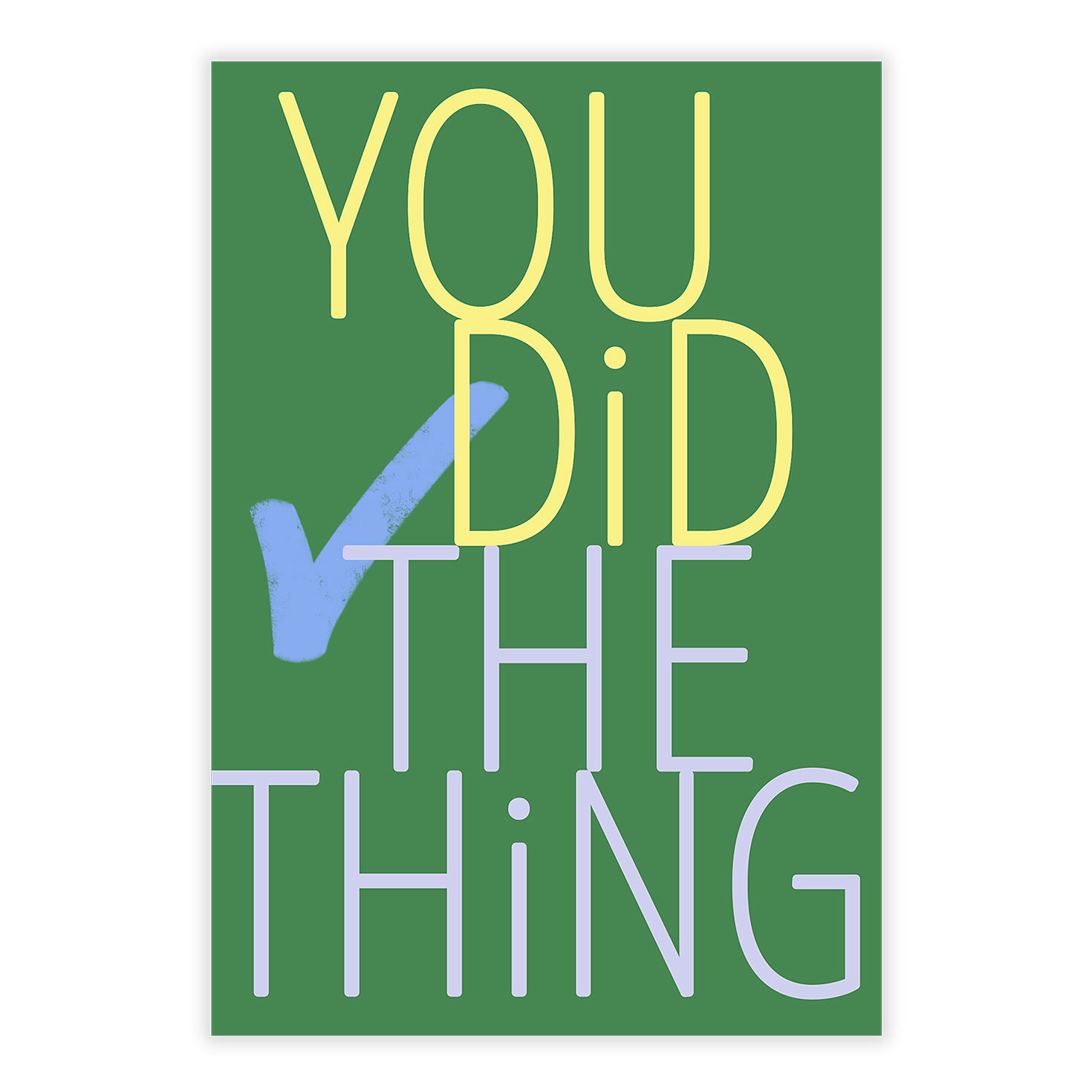 You Did It Checkmark Personalized Congrats Card front image number 2