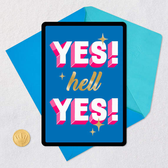 Hell Yes Venmo Congratulations Card, , large image number 7