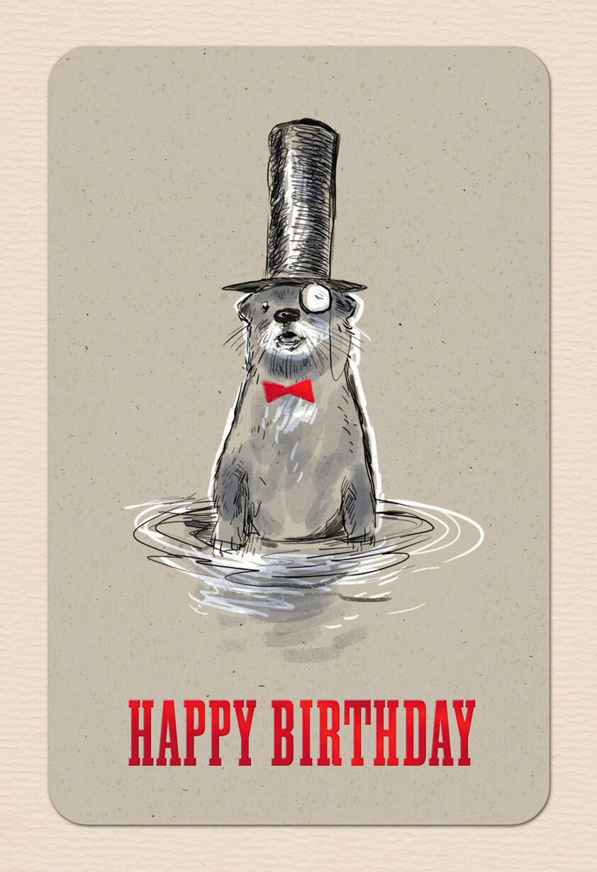Original Otter Birthday Card