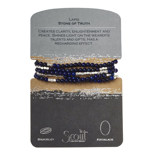 Lapis Stone of Truth Beaded Wrap Jewelry, 