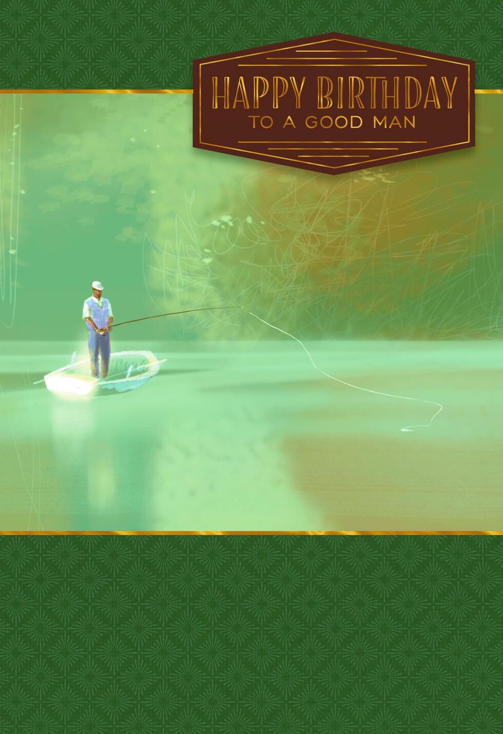 Man Fishing Birthday Card