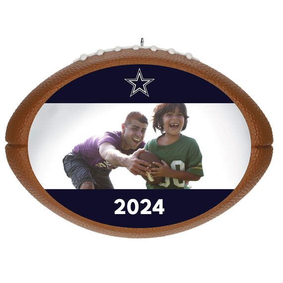 NFL Football Dallas Cowboys Text and Photo Personalized Ornament, , large image number 1