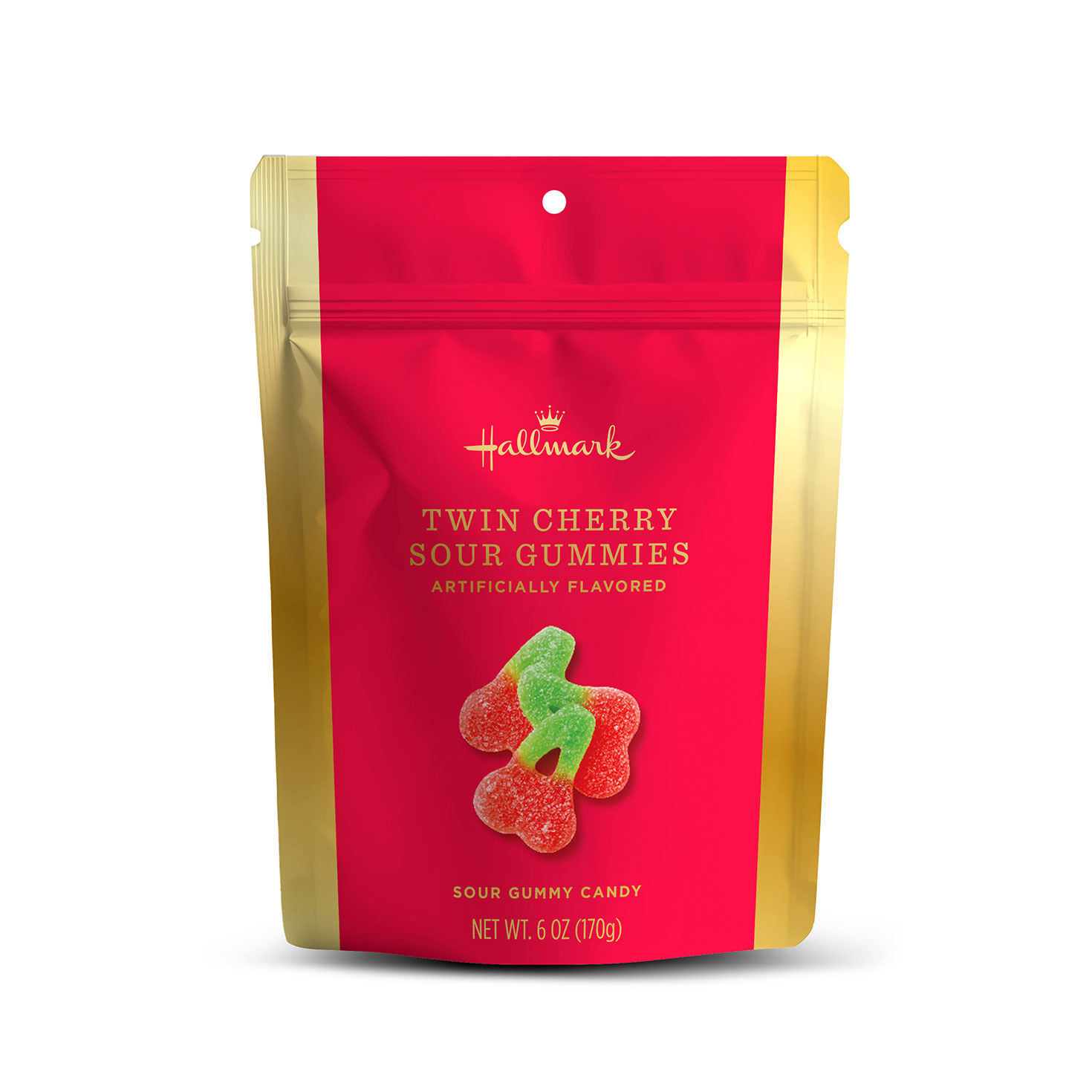 Sour Cherries Gummy Candy in Bag, 6 oz.