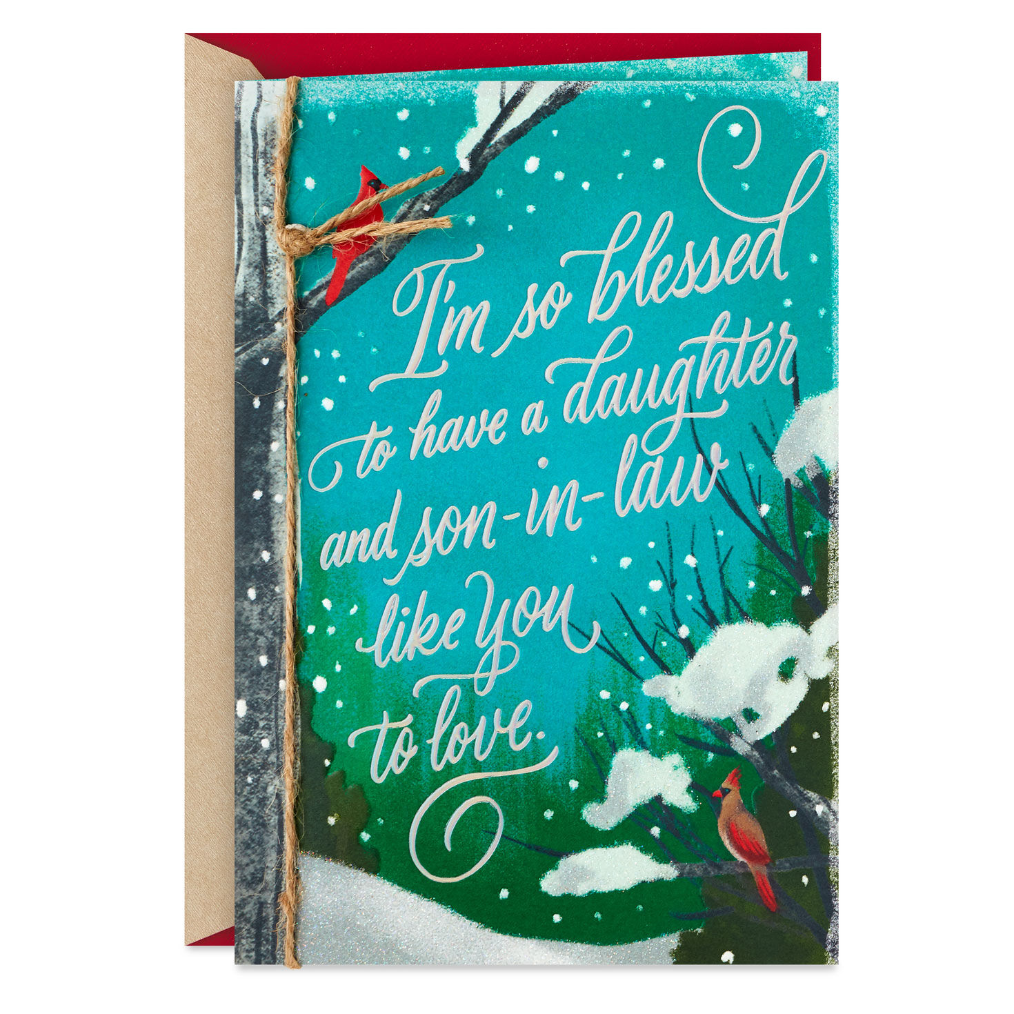 I'm So Blessed to Have You Christmas Card for Daughter and Son-in-Law
