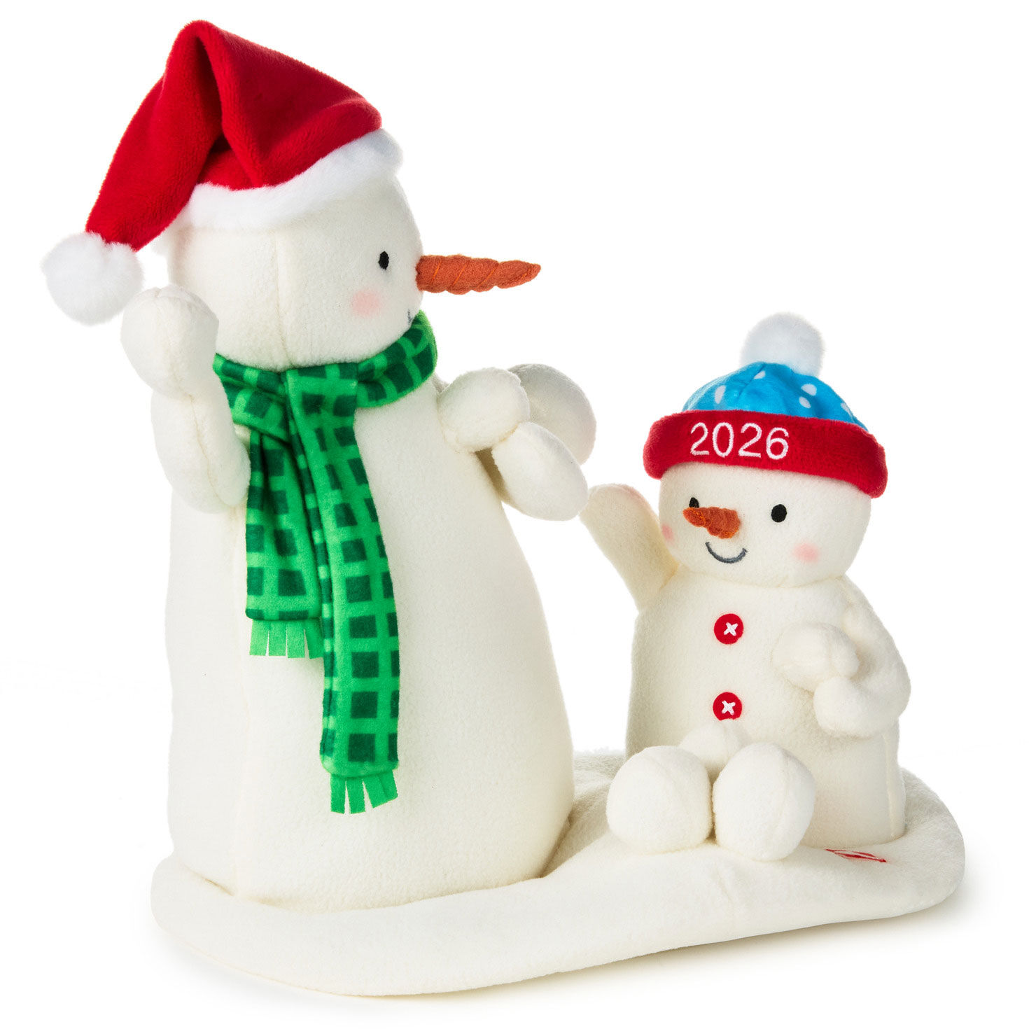 Snowmen Having Snowball Fight Plush side image number 4