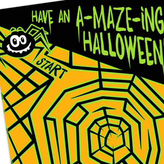 Spiderweb Halloween Card With Maze Activity, , large image number 4