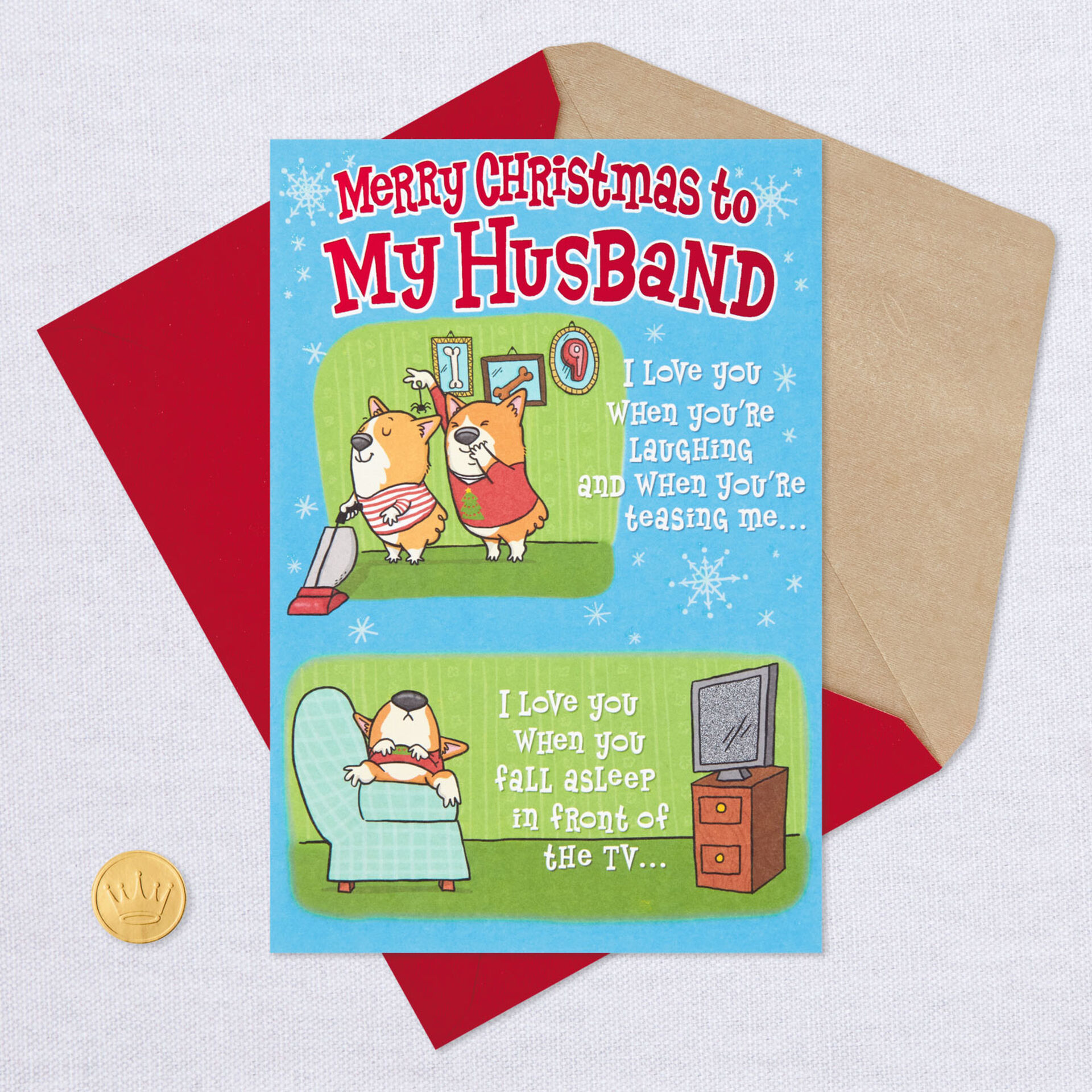 Valentine socks gift idea I Love You When Funny Pop-Up Christmas Card for Husband - Greeting