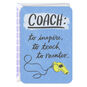 Sports Whistle on Blue Coach Thank You Card Card Front image number 1