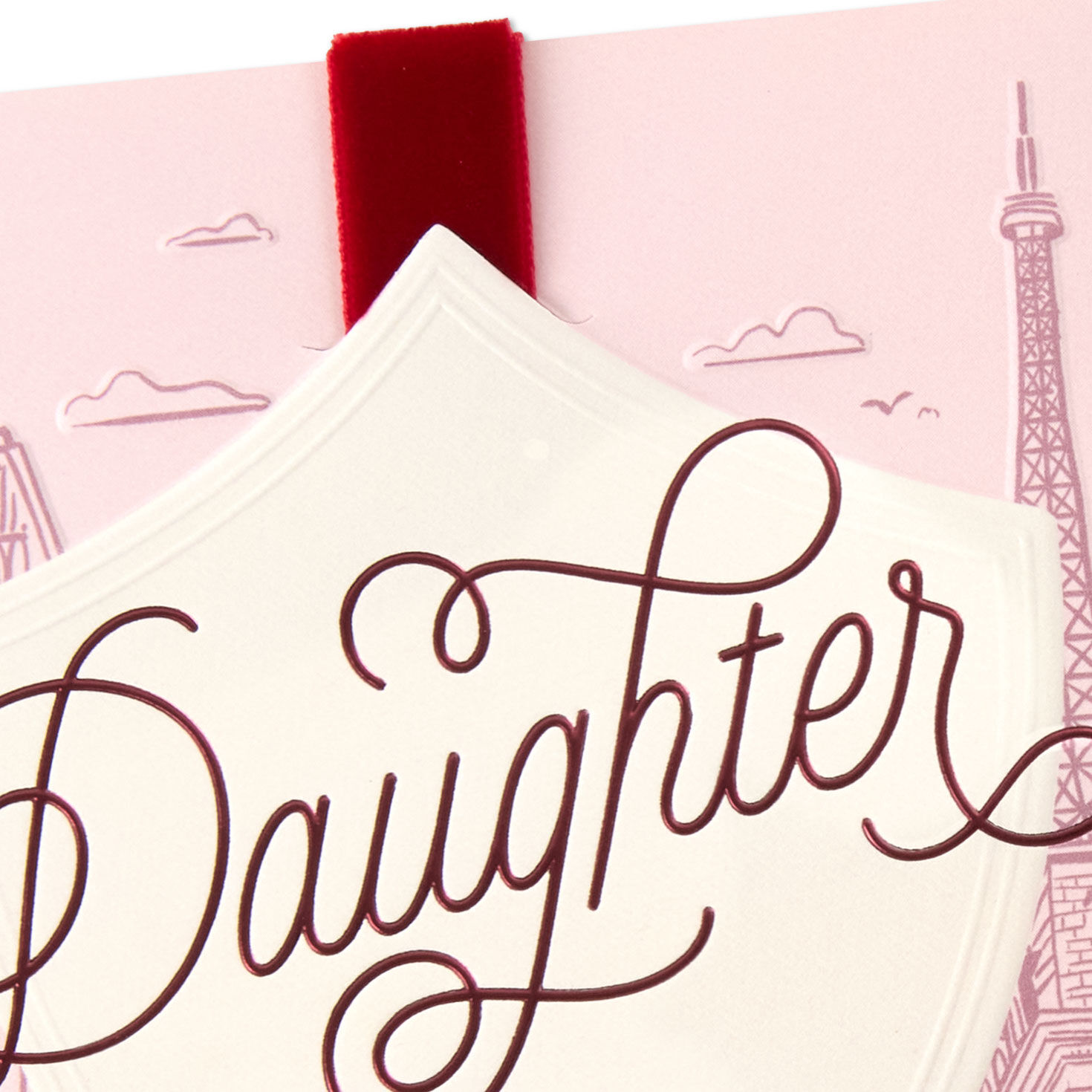 Paris City Scene Daughter Valentine's Day Card Card Front Detail image number 5
