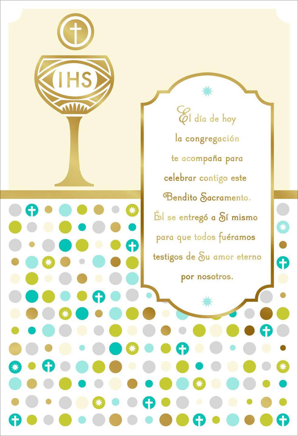 Blessed Sacrament Religious Spanish-Language First Communion Card