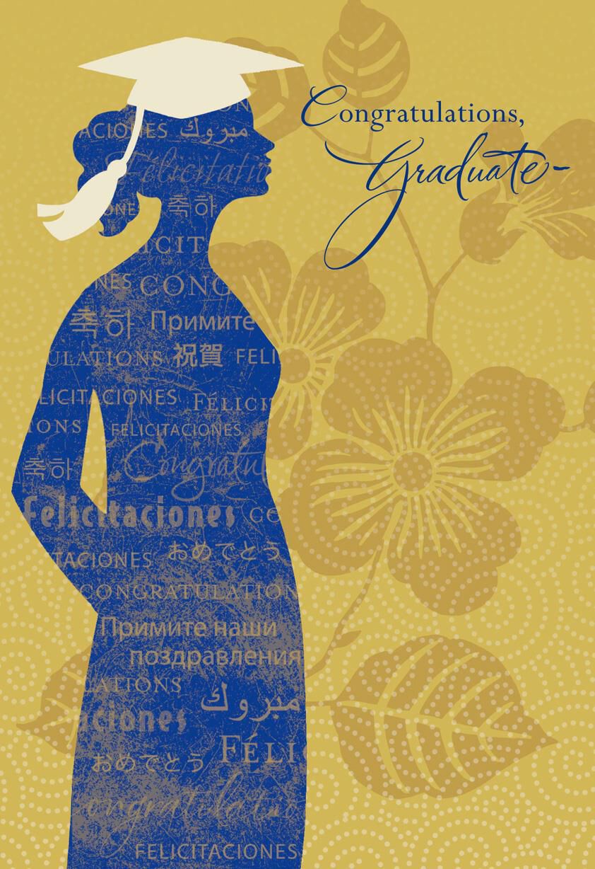 UNICEF Glitter and Gold Graduation Card