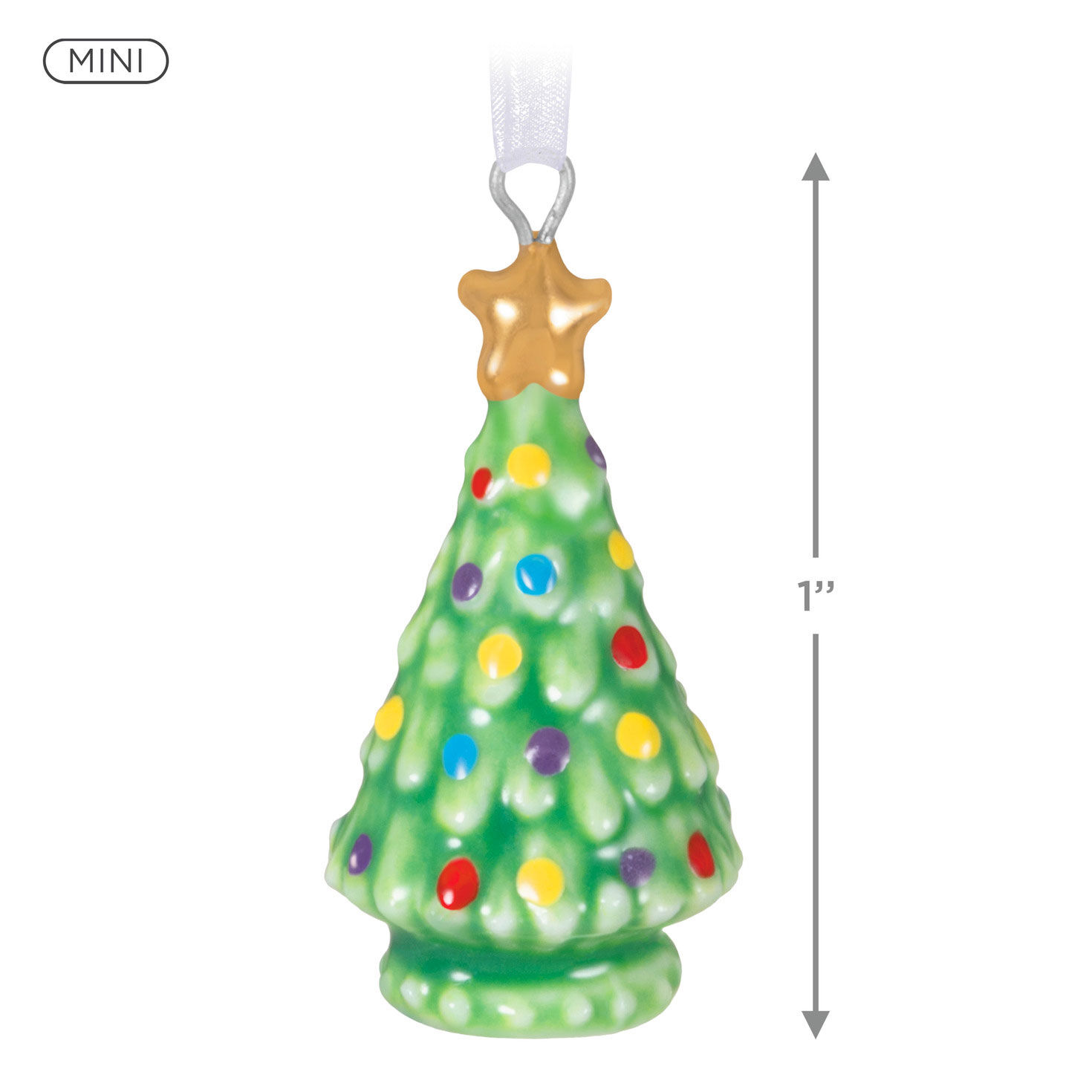 Mini Porcelain Christmas Tree Keepsake Ornament  image number 3