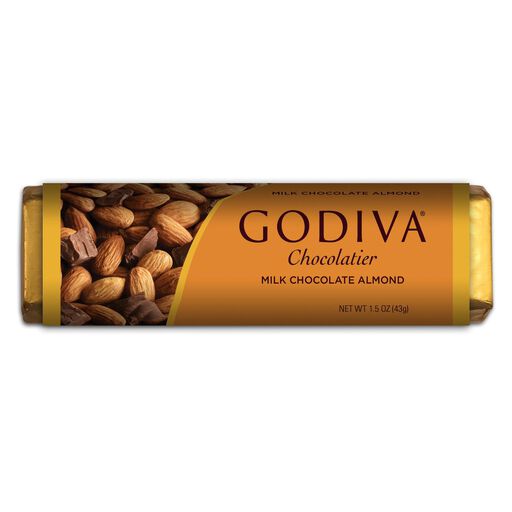 Godiva Milk Chocolate Bar With Almonds, 