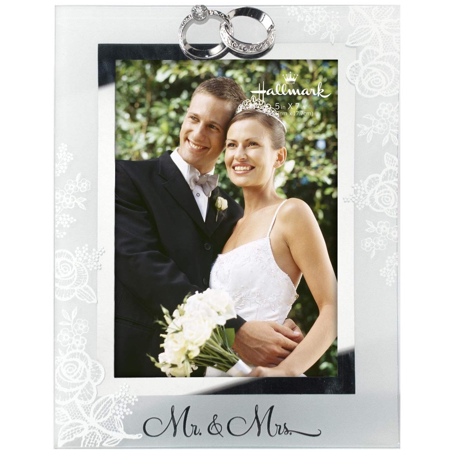 Mr And Mrs Wedding Glass Photo Frame 5x7 Picture Frames Hallmark