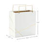 White With Gold Small Square Gift Bag, 5.5", , large image number 3