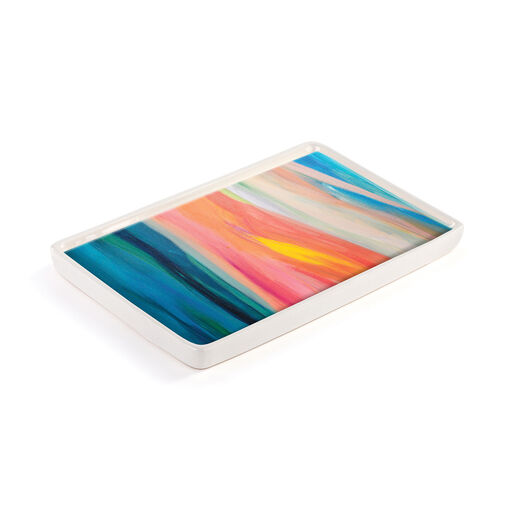 Demdaco ArtLifting Early Morning Small Ceramic Tray, 5x7.5, 