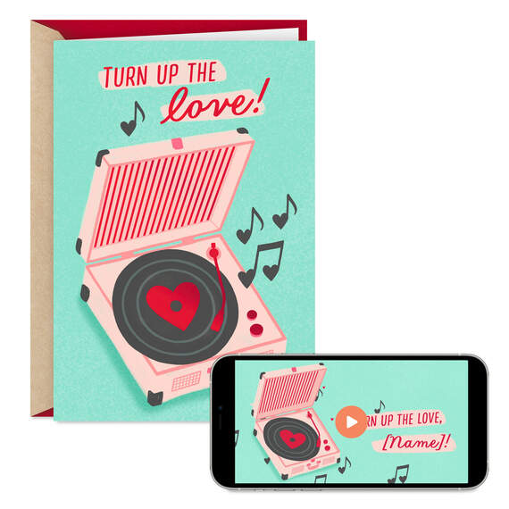 Turn Up the Love Video Greeting Valentine's Day Card