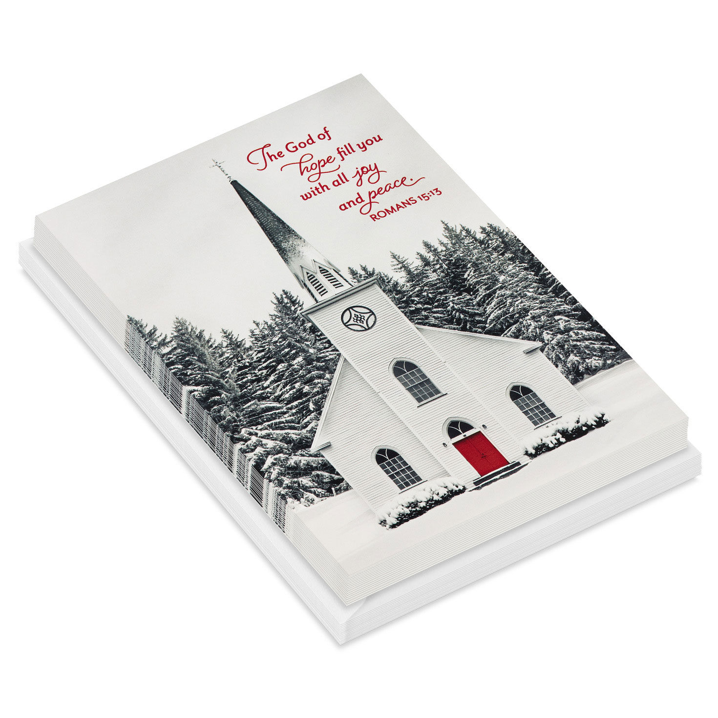 White Church DaySpring Religious Christmas Cards card front stavked image number 2