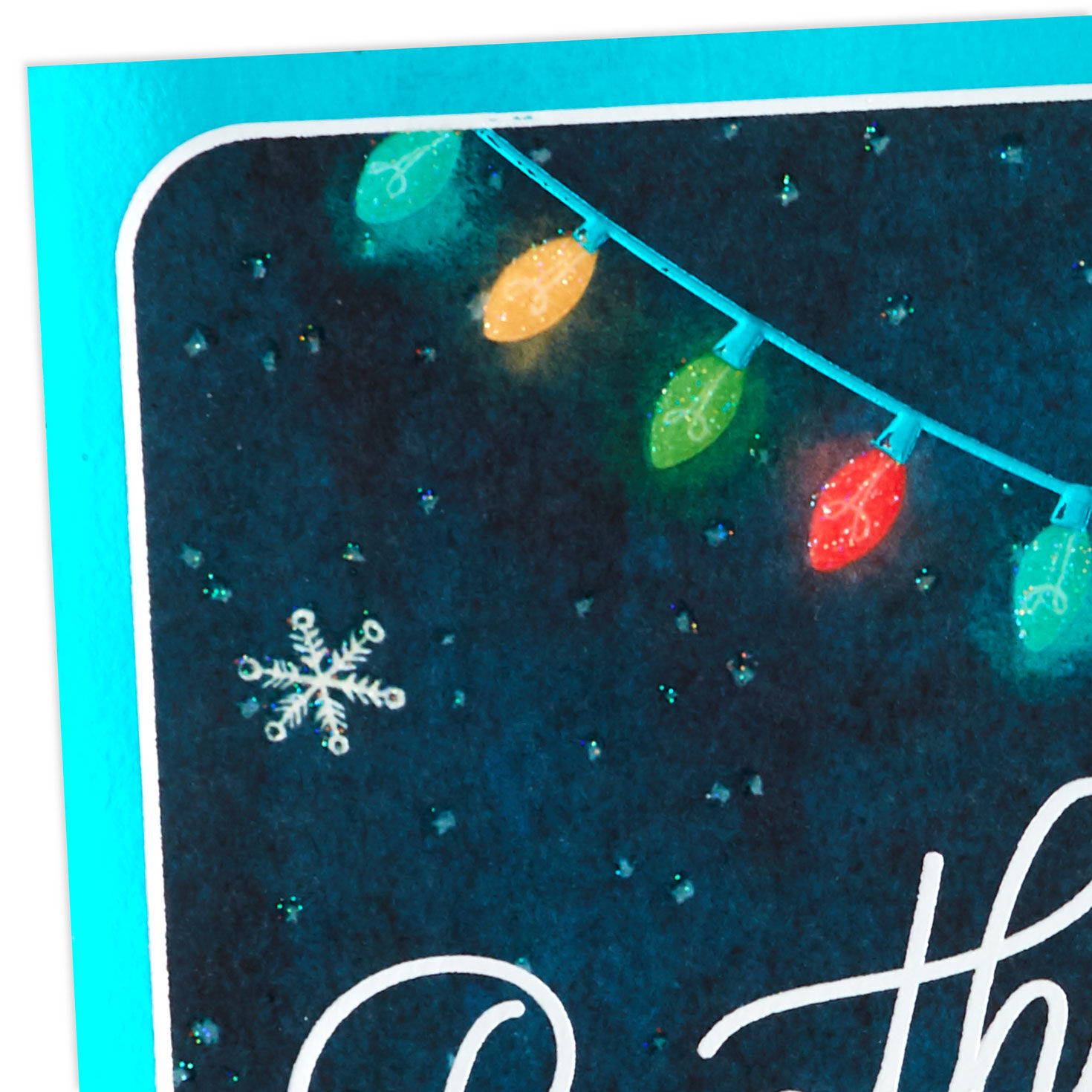 Bright Holiday Lights Christmas Card for Brother Card Front Detail image number 5