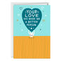 Blue Heart Critter Funny Love Card Card Front image number 1