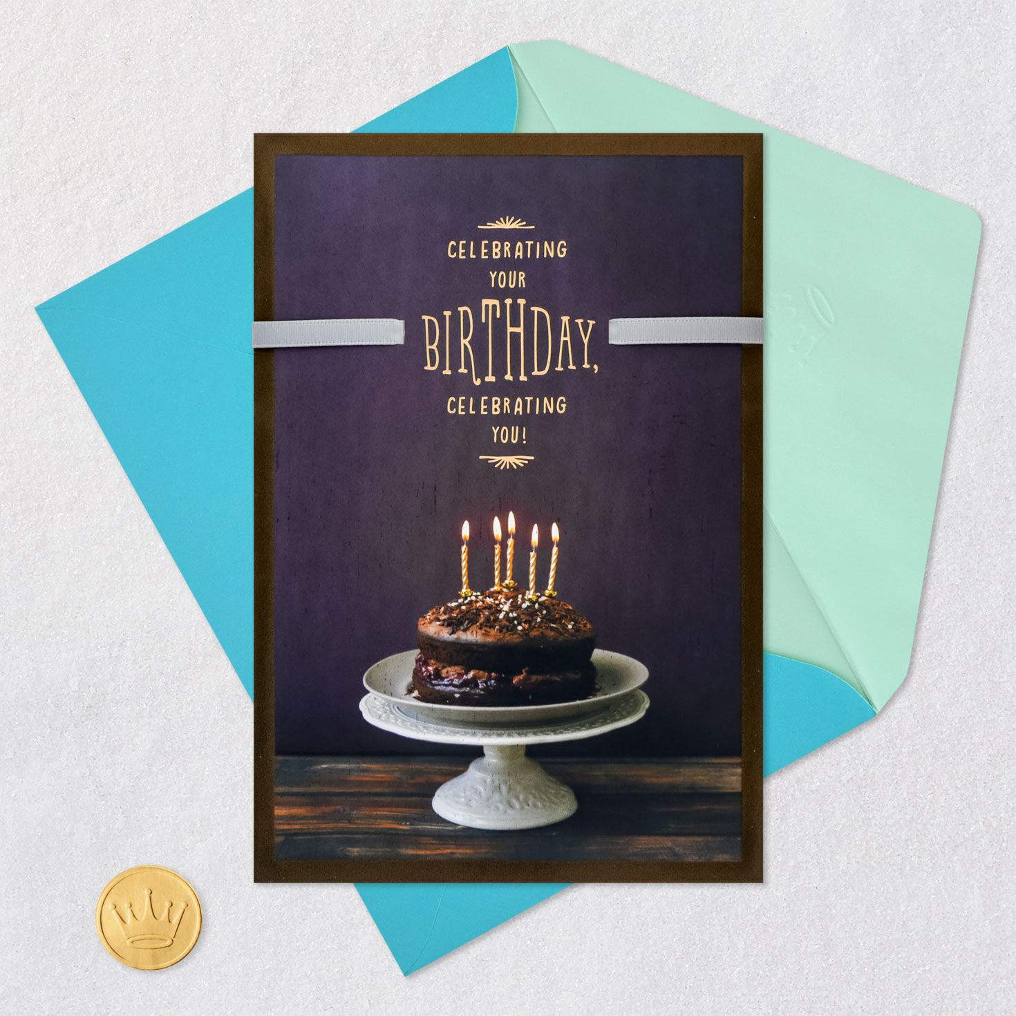 Chocolate Cake Son-in-Law Birthday Card Card Front with Envelope and Gold Seal image number 6